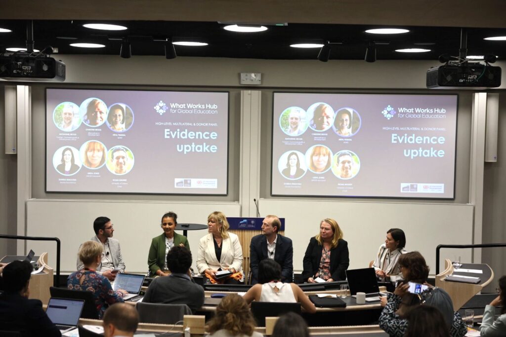 The panellists in conversation during their session.